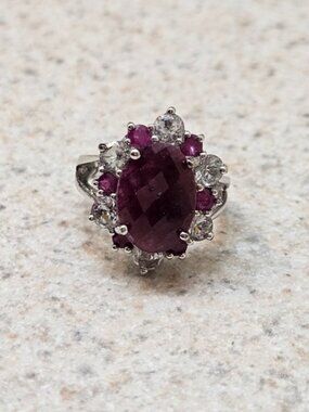 Elegant Corundum and Gemstone Ring-Size 7